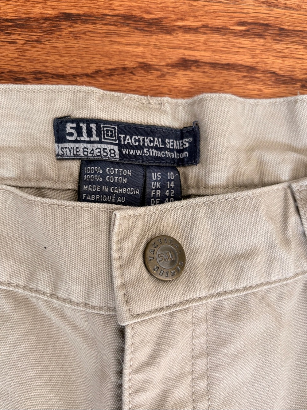 5.11 Tactical Men's Tan Cargo Pants - Khaki